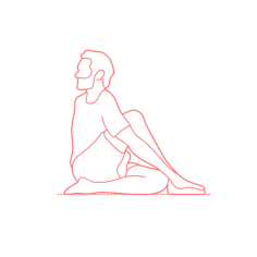 Humans Yoga Poses Lord Of The Fishes Pose Technical Drawing Svg Vector, Free Vectors File
